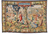 The Story of Joshua: Fall of Jericho tapestry, Designed by Pieter Coecke van Aelst (Netherlandish, Aelst 1502–1550 Brussels), Wool, silk, gold and silver-metal-wrapped threads, Netherlandish, Brussels